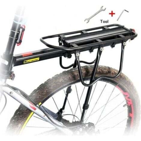 Verstellbarer Gepäckträger aus Aluminium, maximale Traglast 100 kg, mit Reflektor - RWSports und Freizeit / Radfahren / Ausrüstung und Zubehör / Gepäckträger