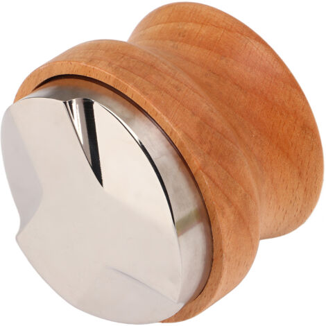 Verstellbarer Kaffeenivellierer mit Buchenholzgriff, manuellem Tamper für gleichmäßige Kaffeeverteilung, Durchmesser 53 mm / 2,1 Zoll.