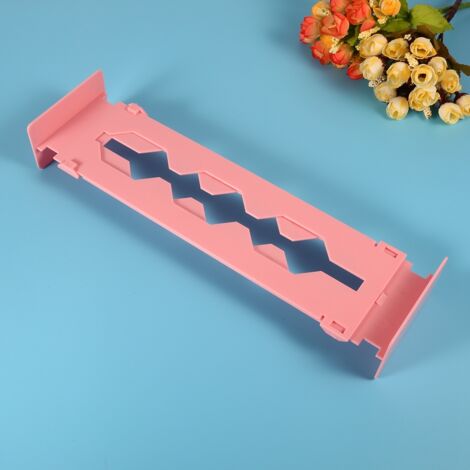 Verstellbarer Schubladeneinteiler aus Kunststoff, modularer Organizer (Pink) – PS – 32,5–55 cm – 8,9 cm – 1 Stück