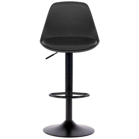 Verstellbarer schwarzer Hocker 36x40x85 cm