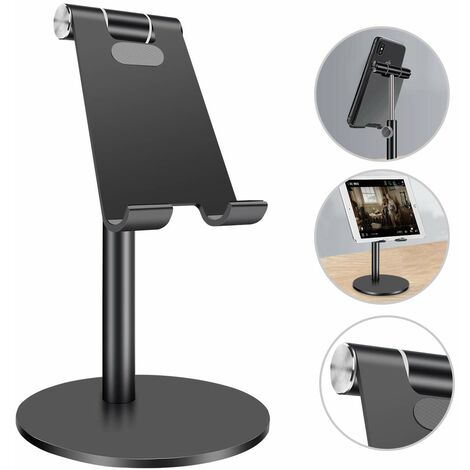 Verstellbarer Tablethalter Handyhalter, Universalhalter für 2018 iPad Pro 10.5 / 9.7 / 12.9, iPad Air 2 3 4, iPad Mini 2 3 4, Samsung, Huawei, iPhone, andere Smartphones und Tabs (4 "-12.9"),SOEKAVIA