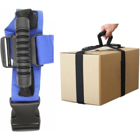 Verstellbarer Tragegurt aus Nylon für Umzugskartons, Pakete und Koffer – Blau – B – 192 cm