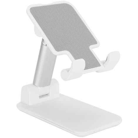 Verstellbarer und faltbarer Ständer für Handy und Tablet, weißer Tischspiegel