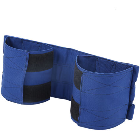 Verstellbarer und rutschfester Befestigungsgurt für die Rollstuhl-Fußstütze (mittlere Größe, Blau)