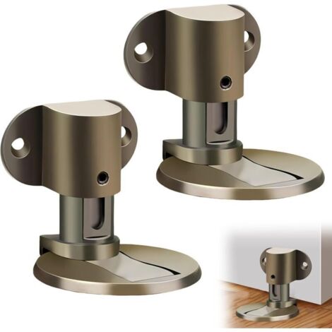 Verstellbarer, unsichtbarer magnetischer Türstopper – kein Bohren erforderlich – 2 Teile mit Klebstoff und Schrauben