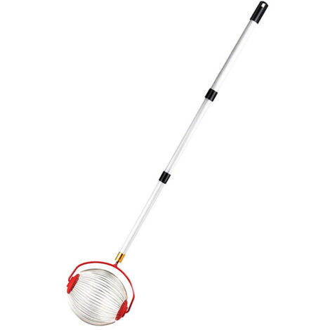 Verstellbarer Walzen-Nussauffänger, geeignet für Tannenzapfen, Pekannüsse, Golfbälle, mit Teleskopstange (mit kleiner Kugel) für den Einsatz im Garten.