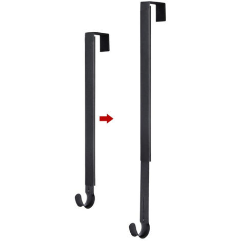 Verstellbarer, wandmontierter Hänge-Blumenstraußhalter aus Metall – Schwarz oder Weiß – 38 bis 64,7 cm – 1 Haken