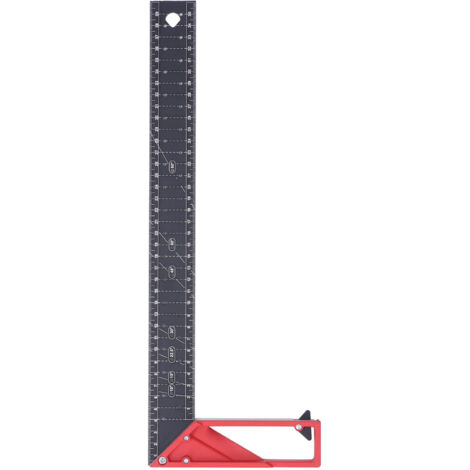 Verstellbarer Winkelmesser 30°, 45°, 90° für Holzbearbeitung, hohe Präzision, 40 cm / 15,75 Zoll, 3 mm dick