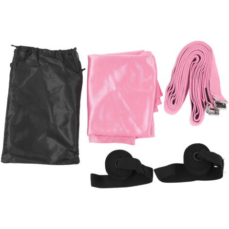 Verstellbarer Yoga-Stretchgurt für Rücken, Beine und Taille – Pinkes Fitness-Trainingsband