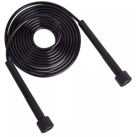 Verstellbares Springseil für Fitness – Männer, Frauen, Kinder – Schwarzes Speed Rope für sportliche Aktivitäten