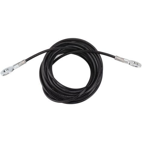 Verstellbares Stahlseil für Fitnessübungen, Heimtrainingsgerät, Trainingszubehör, 5 m / 16,4 ft, Schwarz