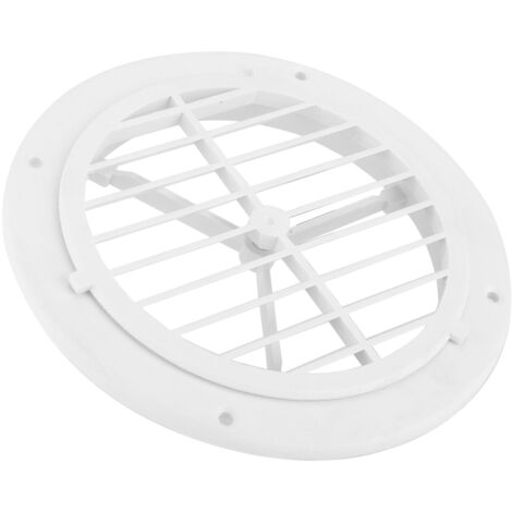 Verstellbares, weißes, rundes Marine-Lüftungsgitter – 164 mm/6,5 Zoll – Ideal für Boote, Wohnmobile und Badezimmer