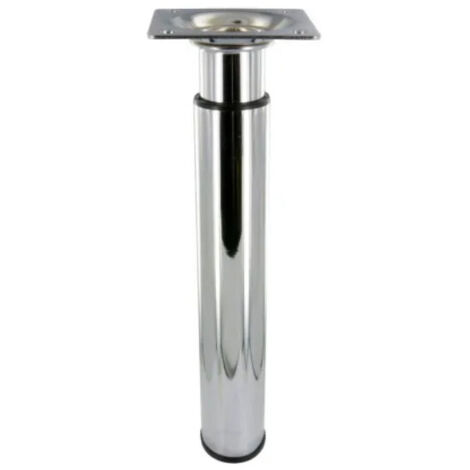 Verstellbares zylindrisches Möbelbein aus grauem Chromstahl – 210 bis 350 mm Cime