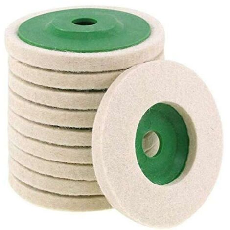 Vert - 10 disques de polissage en feutre de laine pour meuleuse d'angle, 10cm/8mm