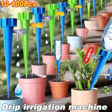 (Vert - 50 pièces) Système d'arrosage automatique pour plantes, serre, jardin fleuri, kit d'irrigation goutte à goutte réglable, conception économe en eau