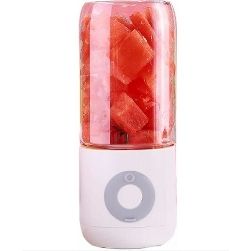Rose 500ml Mini Mixeur Fruits Portable en Plastique avec 6 Lame en Acier Inoxydable Personnelle Blender pour Légumes Smoothie Shakes usb Rechargeable