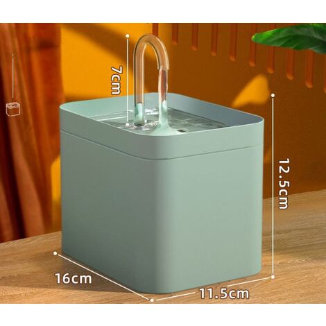 (vert clair)1pc Fontaine à eau pour chat filtre automatique USB électrique silencieux fontaine à eau pour chat bol 1.5L filtre de recirculation pour chat fontaine à eau fontaine à eau pour animaux de