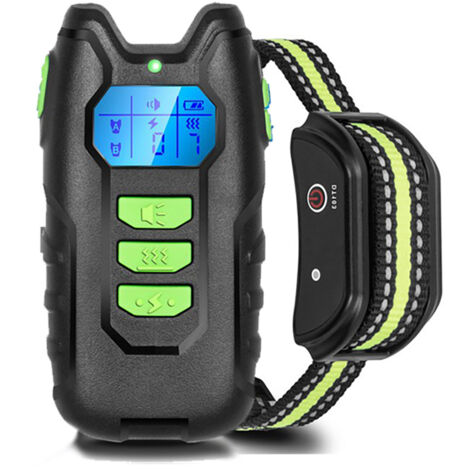 vert Collier de Dressage pour Chiens, Portée de 600 Mètres et Verrouillage de Sécurité du Clavier, Collier Électrique avec Modes Son, Vibration et Choc, Résistant à l'eau IP67 et Rechargeable