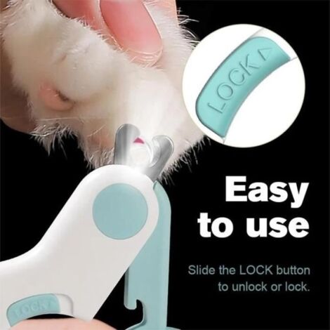 Vert -Coupe-ongles pour animaux de compagnie, avec lumière LED, évitez de trop couper les coupe-ongles, professionnel sûr