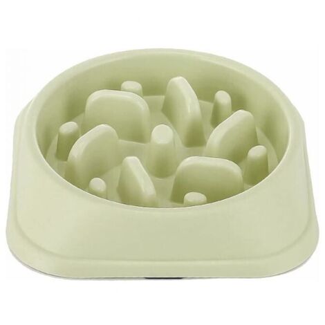 (Vert) Gamelle Anti glouton Chien Gamelle d'alimentation Lente avec Base Antidérapante,Prolongez Le Temps d'alimentation pour Prévenir Diverses Maladies Causées par Une Alimentation Rapide