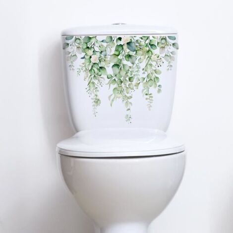 Vert Gardenia Wall Sticker Salle De Bains Toilette Home Decor Decal Décoratif Auto-Adhésif Wall Sticker