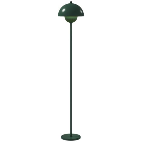 Vert Lampe de chevet pour le salon. Lampe de stand avec abat-jour rond. Lumière réfléchie. Interrupteur à pied. Lampe de stand en métal, encastée dans le mur.Idéale pour les chambres et les bureaux.