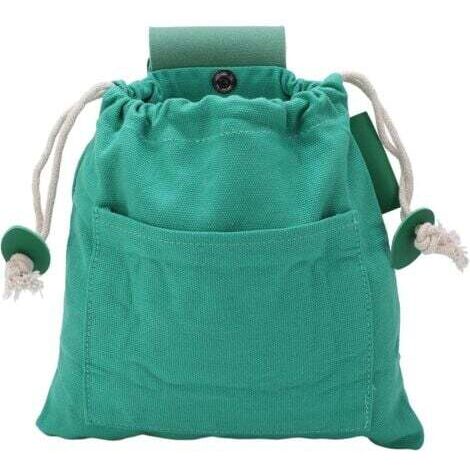 (Vert) Sac de collecte de nourriture en plein air, sac de collecte de nourriture en toile de cuir, sac de collecte de nourriture pliable, stockage de camping en plein air
