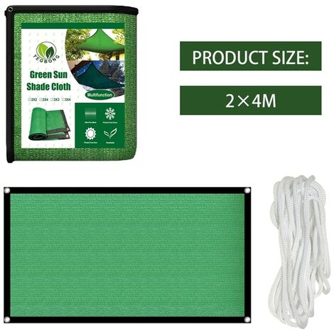 Vert soleil ombre tissu balcon fleur isolation filet extérieur ombrage filets haute qualité respirant jardin abri soleil,2X4M