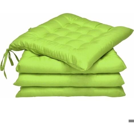 (Vert)Coussin de Chaise Lea - Lot de 4 - 40x40x5 cm - Confortable - Vert Pomme