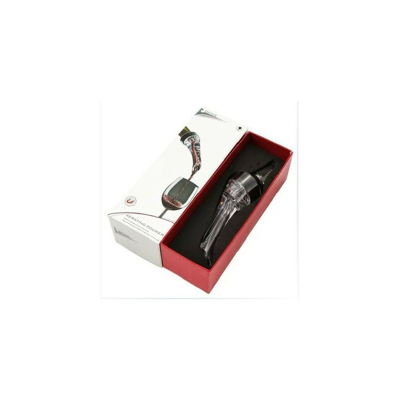 

Vertedor aireador de vino - Vertedor aireador premium y pico decantador (negro)