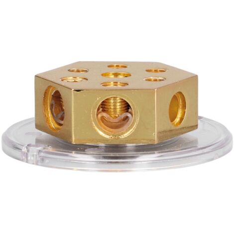 Verteilerblock für Auto-Audio: 2x0 GA Eingang, 4x4 GA Ausgang mit 60A Sicherungshalter