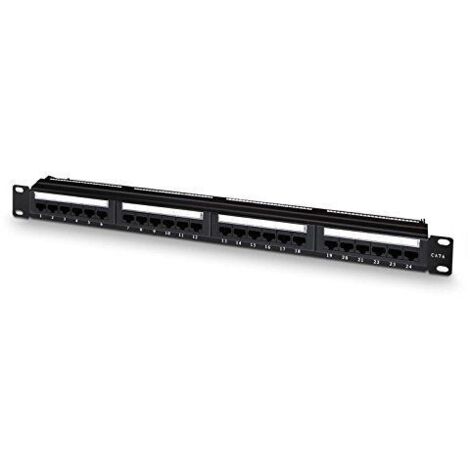 Verteilerpanel - NANOCABLE - 10.21.3124 - 24 Ports - UTP Kategorie 6 - 19" RJ45 Schwarz