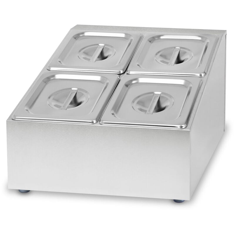 Vertes - Bac à ingrédients 2 x 2 x 1/6 gn Gastronorme, Acier inoxydable, 100mm de profondeur, Hygiénique, Inoxydable, Anti-rayures, Résistant à la
