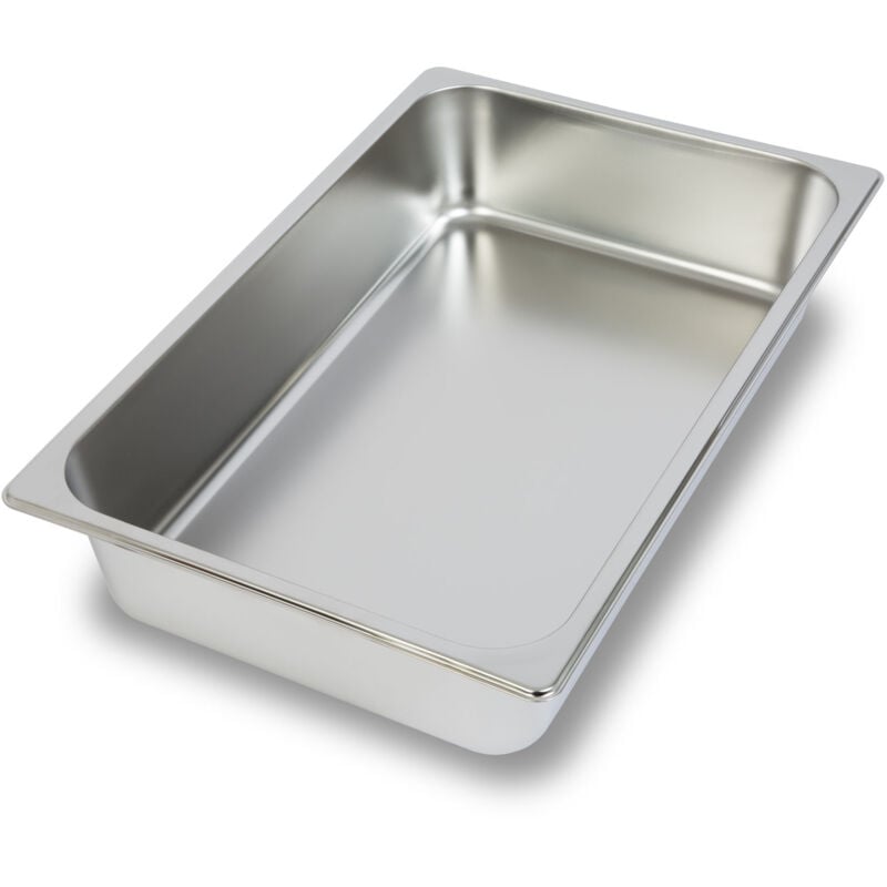 Bac Gastronorm gn 1/1 Acier Inoxydable (Profondeur 100mm, Hygiénique, Résistant aux Rayures, Résistant à la Température de -40° à +300°C, pour