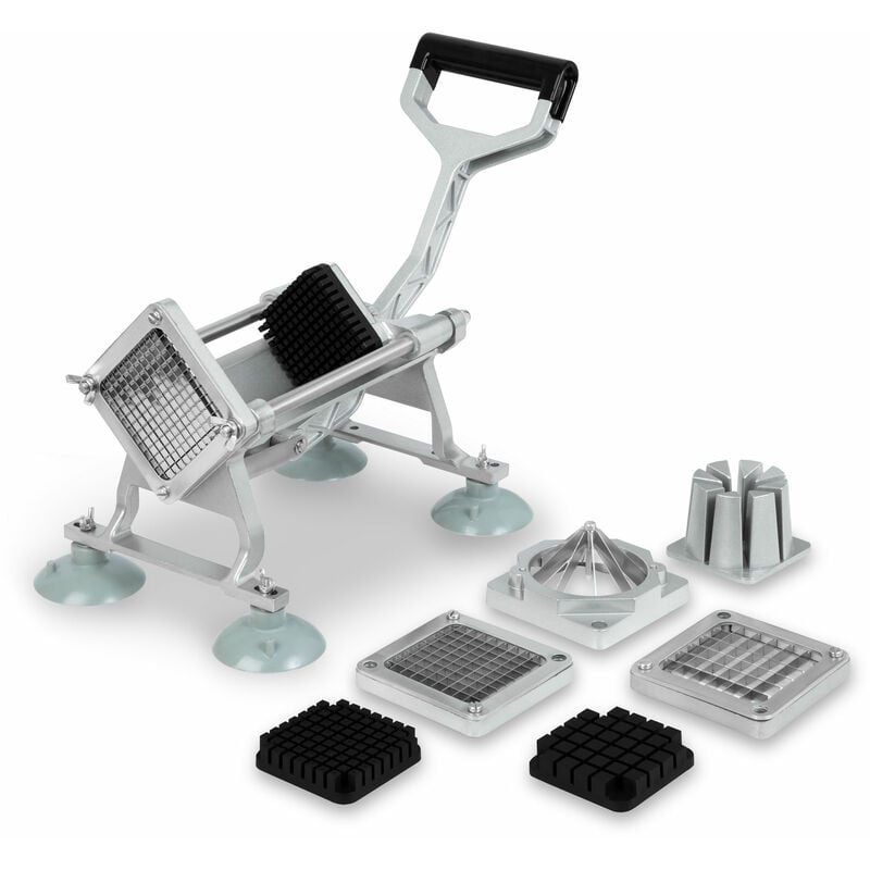 Coupe-frites en métal avec quatre couteaux, coupe-frites de table ou mural, coupe pommes de terre, frites en 8x8, 10x10, 12x12mm ou Country Potatoes,