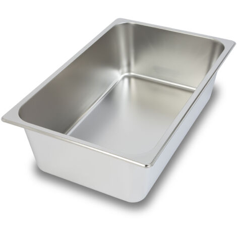 VERTES GN Behälter 1/1 Gastro Norm Gastronorm (Edelstahl, 150mm Tief, Hygienisch, Rostfrei, Kratzfest, Temperaturbeständig von -40° bis +300°C, für Bain Marie und Vielseitigen Einsatz in Gastronomie)