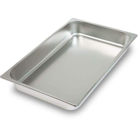 VERTES GN Behälter 1/1 Gastro Norm Gastronorm (Edelstahl, 65mm Tief, Hygienisch, Rostfrei, Kratzfest, Temperaturbeständig von -40° bis +300°C, für Bain Marie und Vielseitigen Einsatz in Gastronomie)