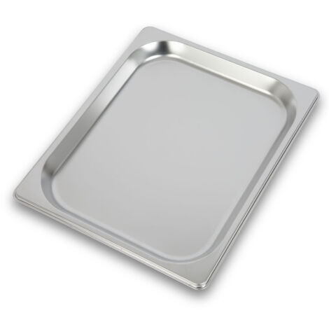 VERTES GN Behälter 1/2 Gastro Norm Gastronorm (Edelstahl, 20mm Tief, Hygienisch, Rostfrei, Kratzfest, Temperaturbeständig von -40° bis +300°C, für Bain Marie und Vielseitigen Einsatz in Gastronomie)