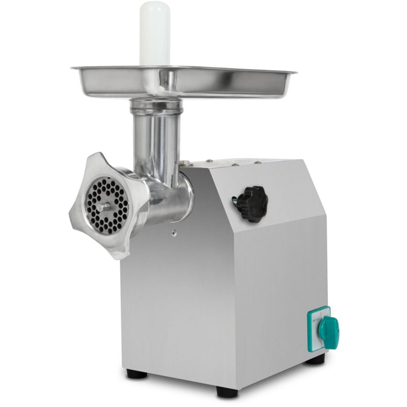 Vertes - Hachoir à viande, Hachoir électrique, acier inoxydable, 1100W, 220 kg/h, taille 22, professionnel pour la restauration, 2 bacs de
