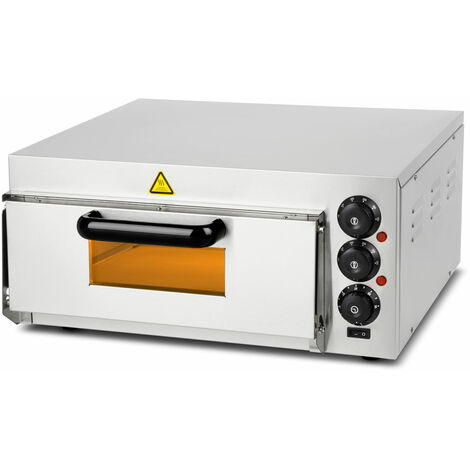 vertes Horno pizza electrico 2000W piedra pizza horno, acero inoxidable, horno electrico, calor superior y inferior, temperatura ajustable hasta 350°C, horno para pizza, temporizador, iluminación