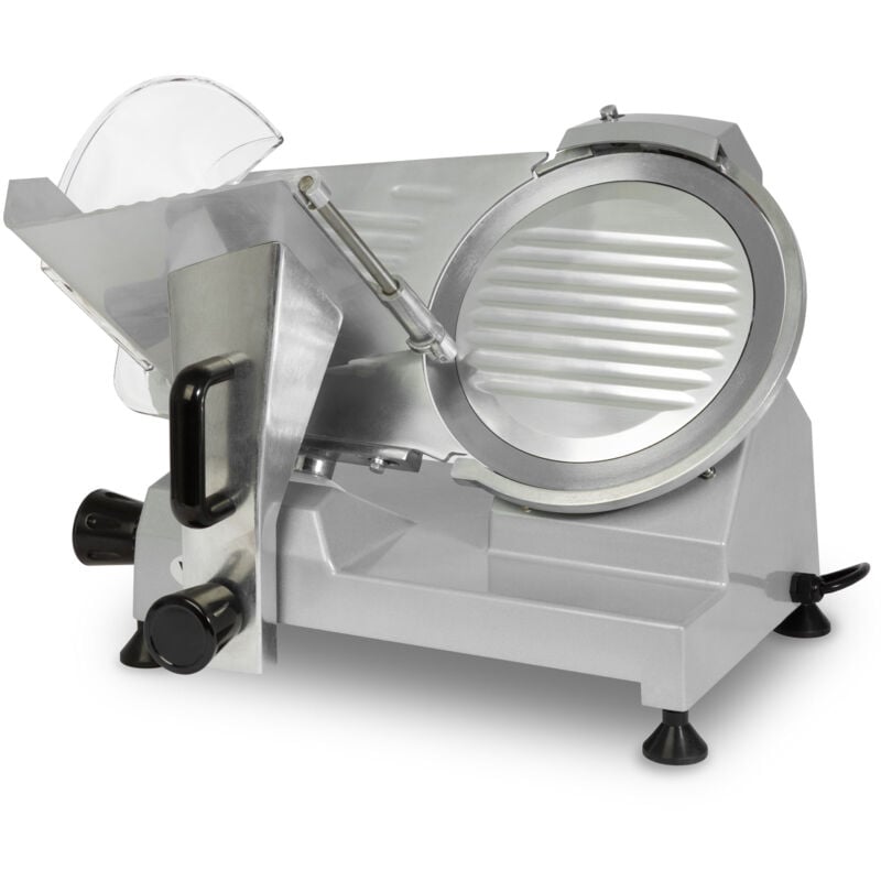 Trancheuse électrique, Trancheuse saucisson avec 150W, couteau avec 250mm de diam., épaisseur de coupe 0 à 12mm, Trancheuse professionnelle avec
