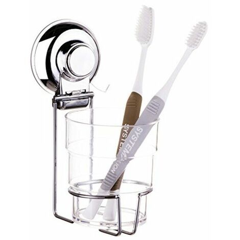 Vertex Wall Mounted Suction, Toothbrush Holder - Chrome