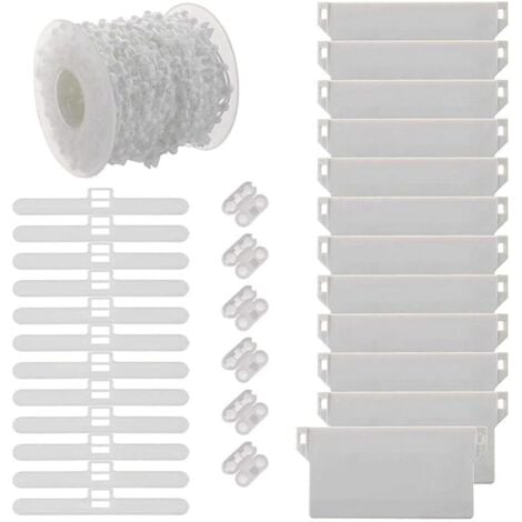 Vertical Blind Repair Kit, Vertical Blind Accessories, Plastic Chain Connectors Top Connectors 89mm Hangers Weights Slats