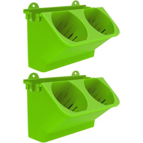 Vertical Planter, Wall-Mounted Stackable Planter, Self-Watering Plant Pot Hanging Flower Pot Plant Pot for Indoor Outdoor Garden Green Green 2pcs