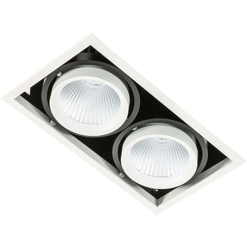 Italux Schwarz Vertico Double 4000K - Moderne Technische Led-Deckeneinbau Weiß, Kühlweiß 4000K 3045Lm