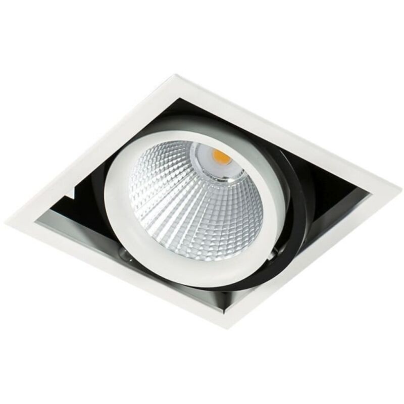 Italux Weiß Vertico Single 4000K - Moderne Technische Led-Deckeneinbau Schwarz, Kühl 4000K 1550Lm
