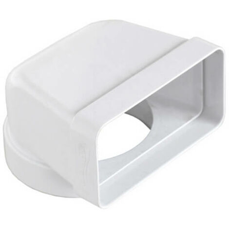 IPERBRIKO Vertikaler Bogen für den Übergang vom runden zum rechteckigen Rohr D. 100/120 x 60 mm zuerst