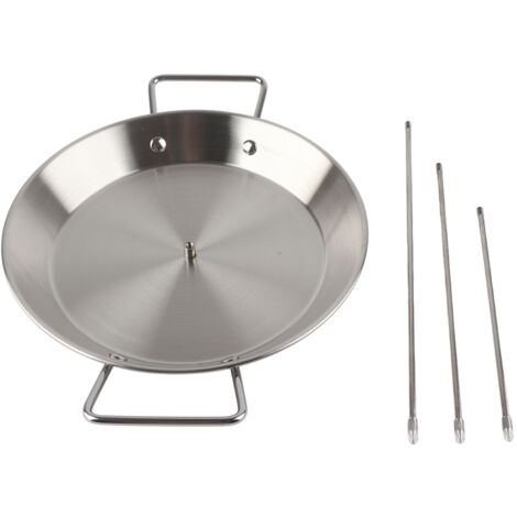 Vertikaler Grillspieß - Spießhalter aus Edelstahl mit 3 abnehmbaren Spießen zum Grillen