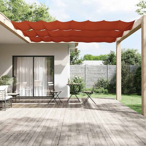 Vertikaler Vordach Terrakotta 100x800 cm Oxford-Gewebe
