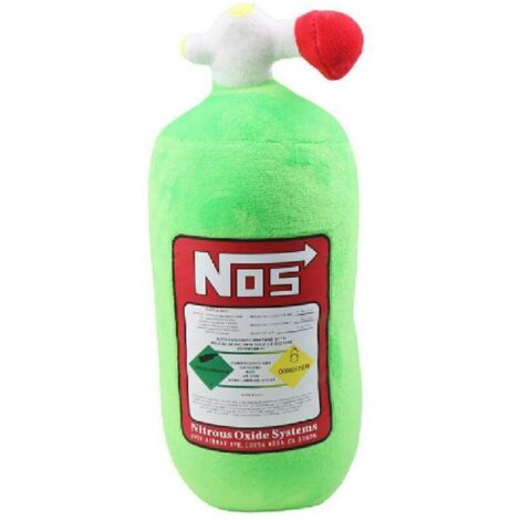 (vert)Nos Oreiller de bouteille d'oxyde nitreux Coussin d'appui-tête décoratif de voiture Oreiller en peluche créatif, appui-tête